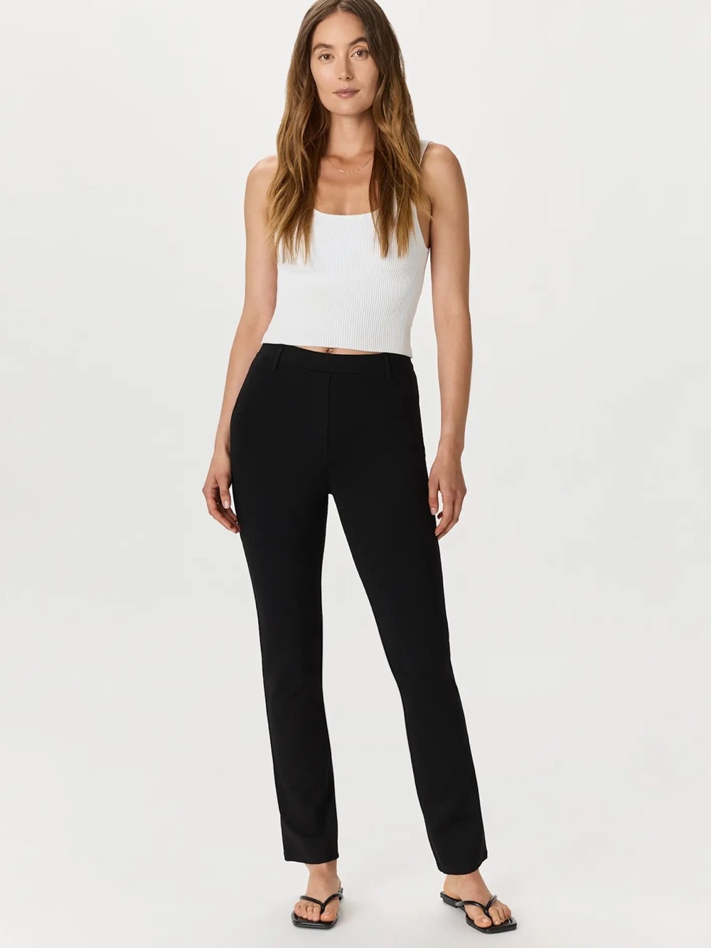 Quince Ultra-Stretch Ponte Straight Leg Pants XL BLACK SHORT (28 length)